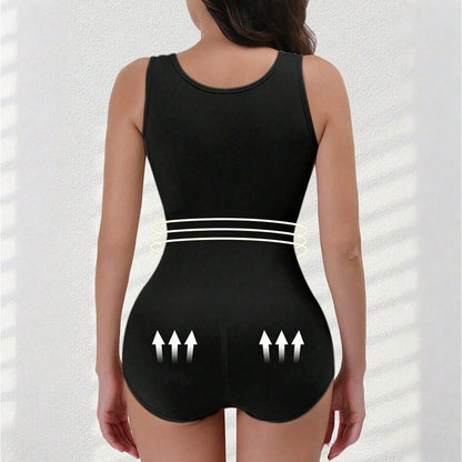 Solvio postpartum bodysuit side profile showing tummy support